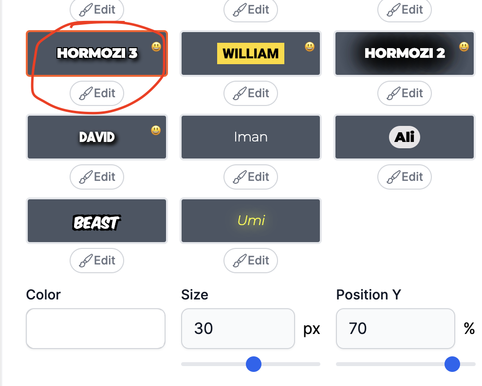 premade templates in submagic.co